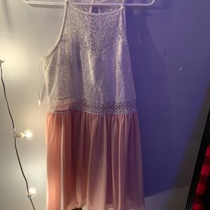 Beautiful white and light pink dress